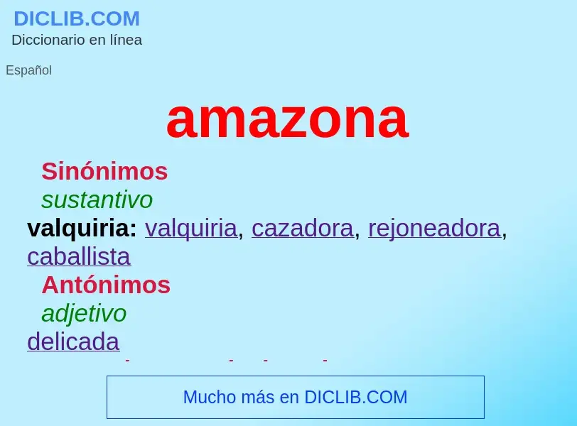 Che cos'è amazona - definizione