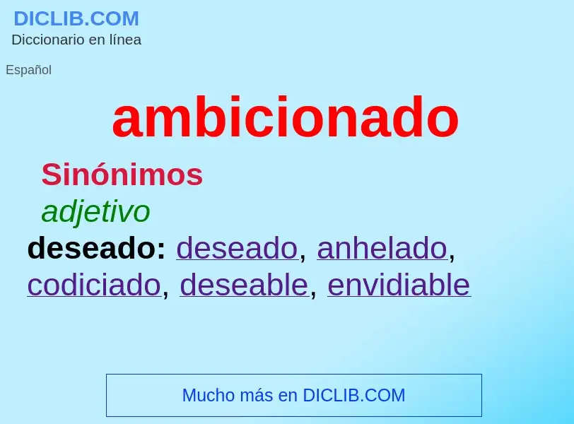 Wat is ambicionado - definition