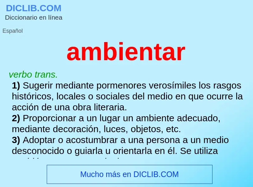 What is ambientar - meaning and definition