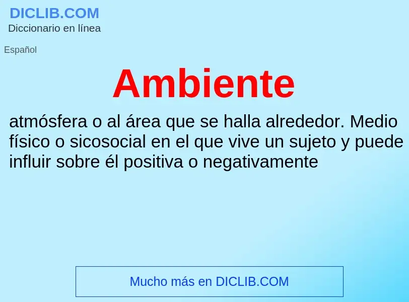 Wat is Ambiente - definition