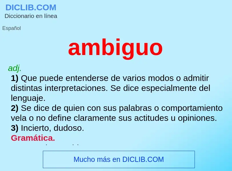 Wat is ambiguo - definition