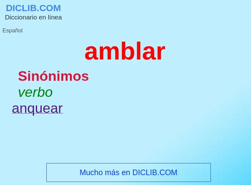 Wat is amblar - definition