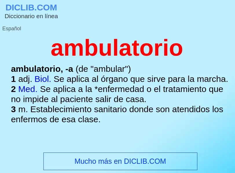 What is ambulatorio - meaning and definition