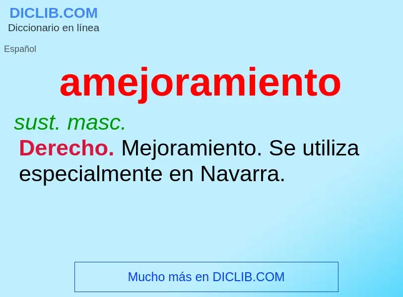 What is amejoramiento - meaning and definition