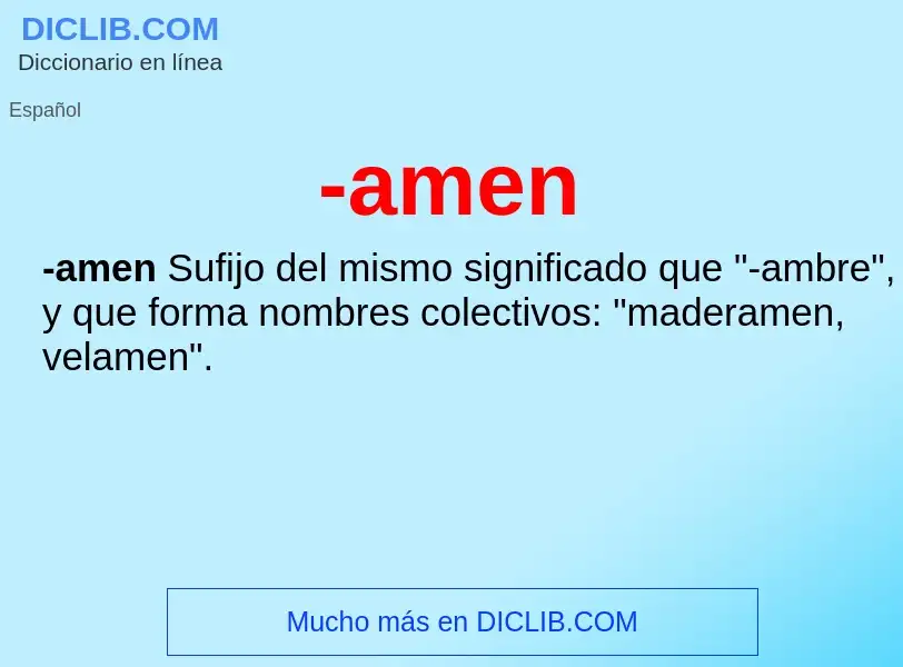 Wat is -amen - definition