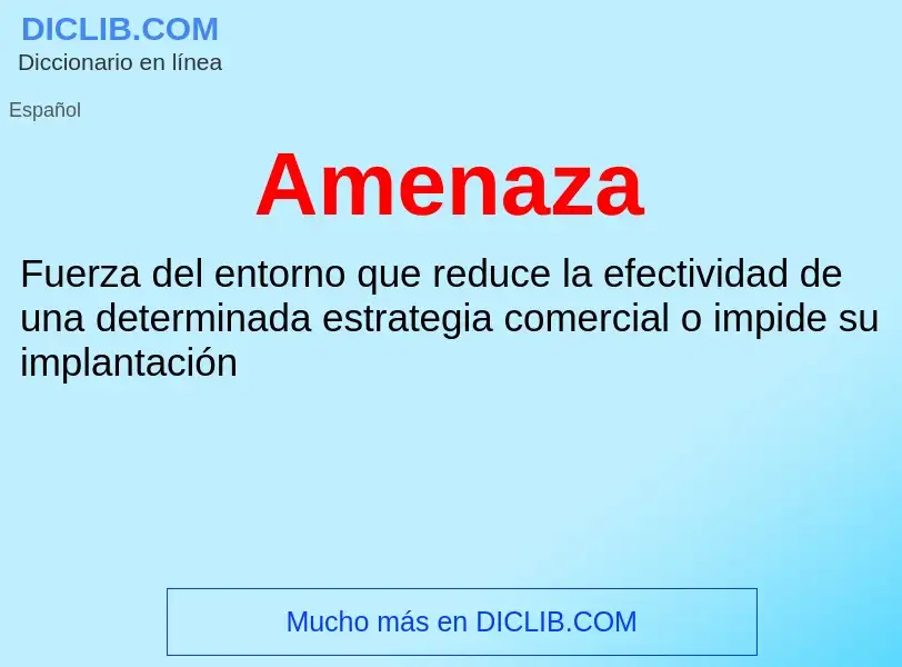 Wat is Amenaza - definition