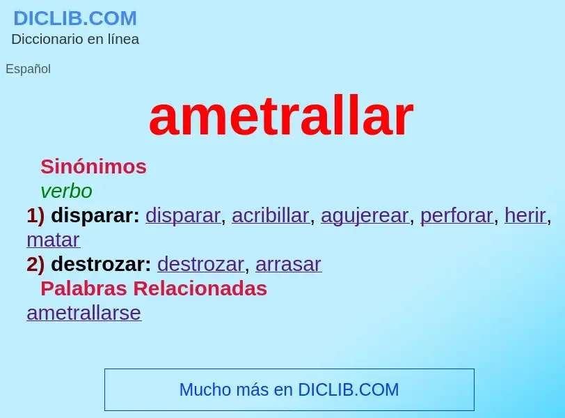 Was ist ametrallar - Definition