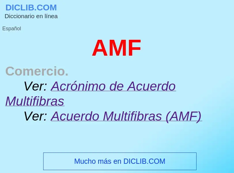 ¿Qué es AMF? - significado y definición