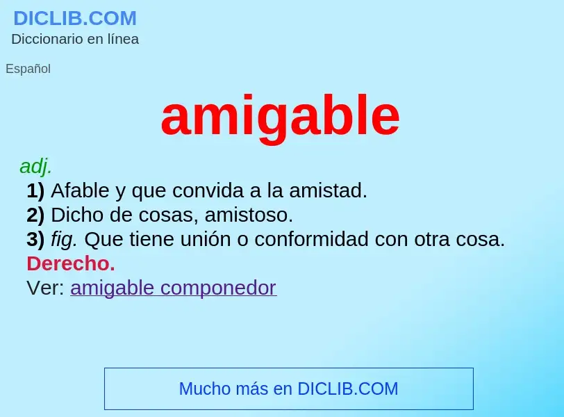 Wat is amigable - definition