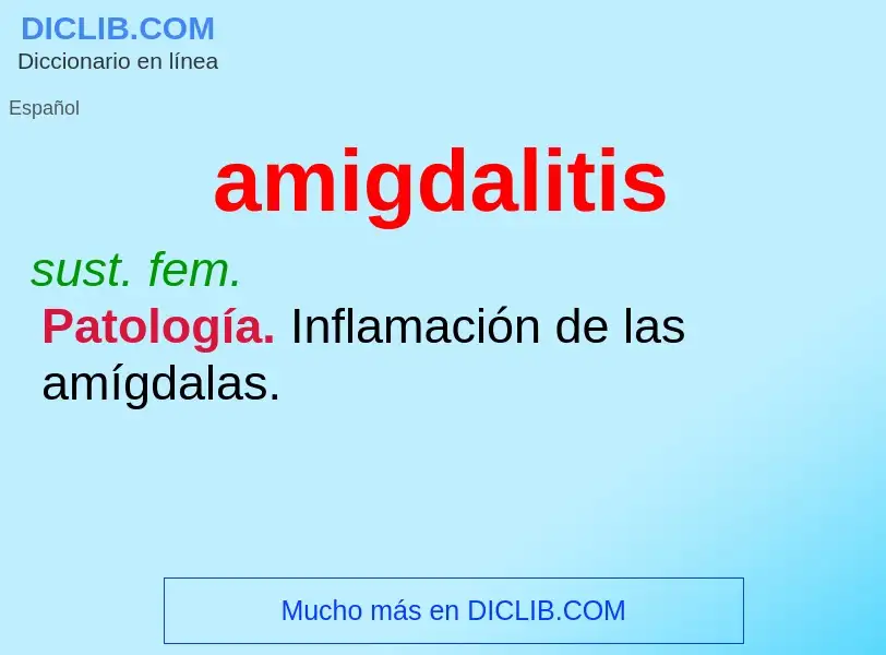 What is amigdalitis - definition