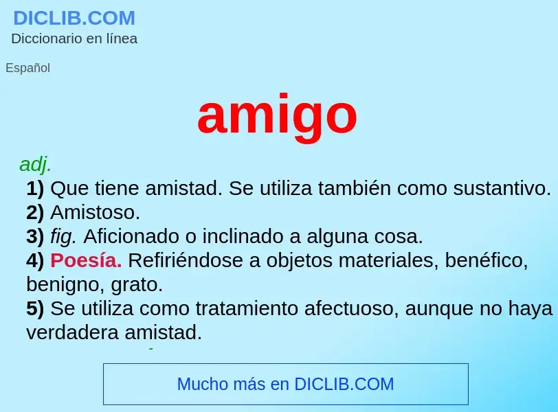 Che cos'è amigo - definizione