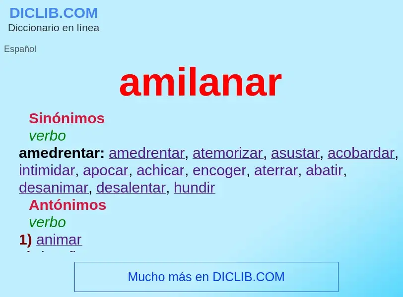 O que é amilanar - definição, significado, conceito