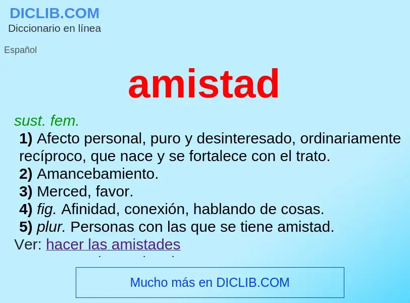 What is amistad - meaning and definition