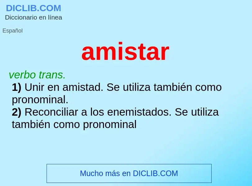 O que é amistar - definição, significado, conceito