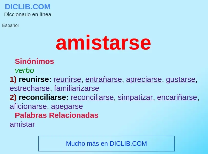 What is amistarse - definition