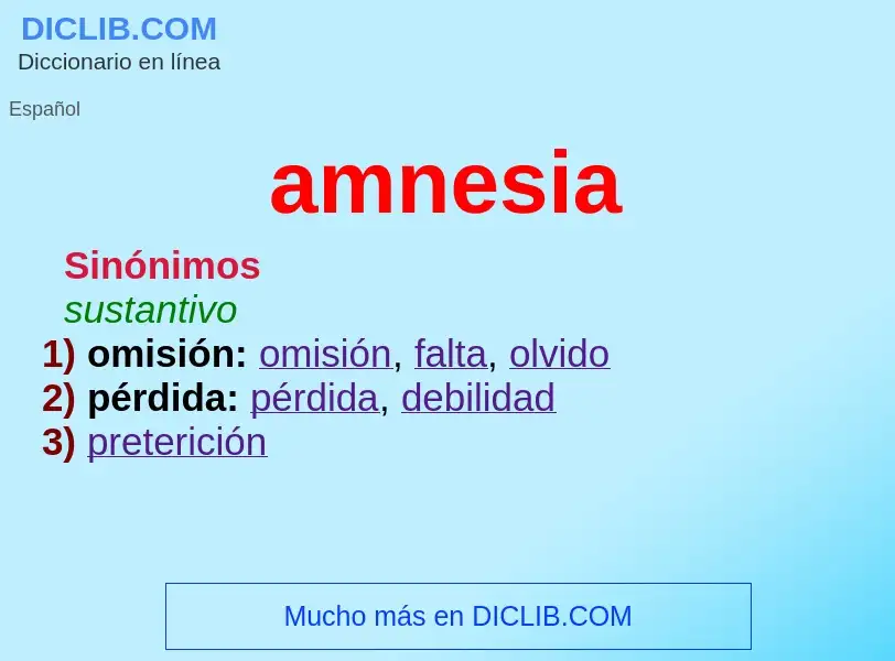 O que é amnesia - definição, significado, conceito
