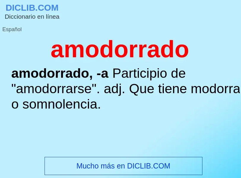 What is amodorrado - definition