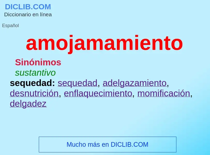 What is amojamamiento - definition