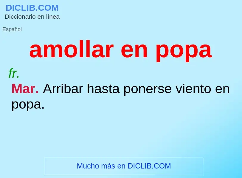 Wat is amollar en popa - definition