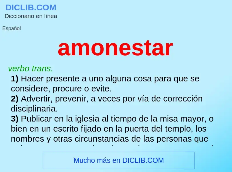 What is amonestar - meaning and definition