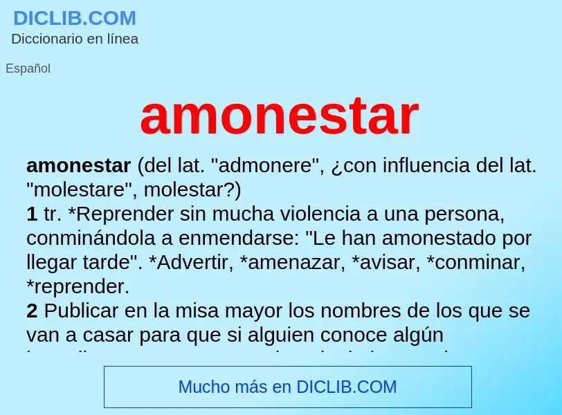 Wat is amonestar - definition