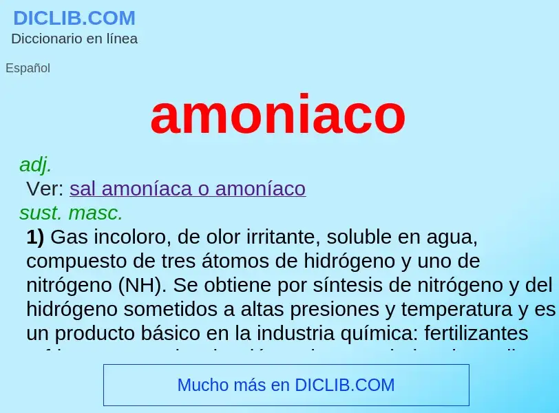 ¿Qué es amoniaco? - significado y definición