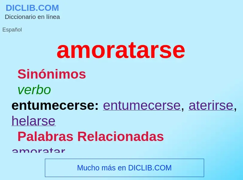 What is amoratarse - meaning and definition