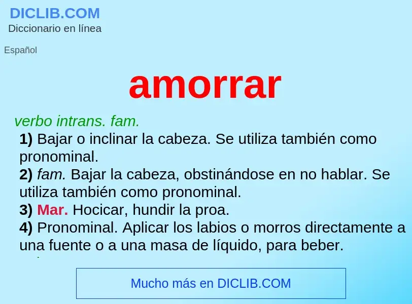 What is amorrar - meaning and definition