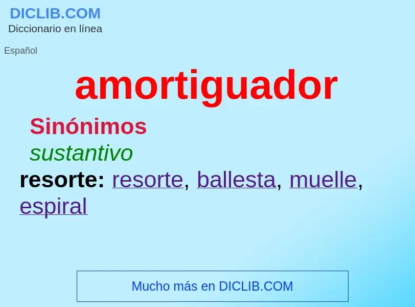 What is amortiguador - definition