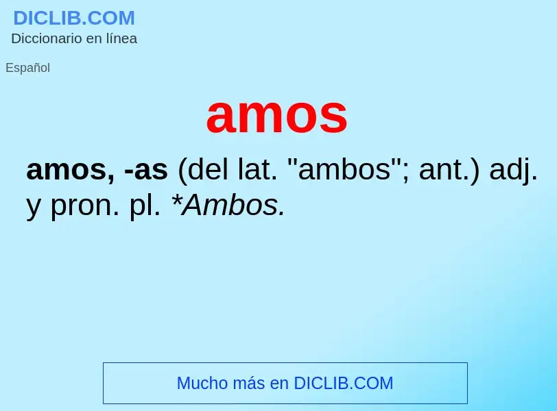 ¿Qué es amos? - significado y definición