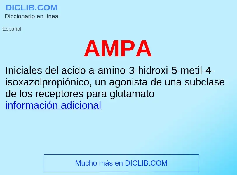 ¿Qué es AMPA? - significado y definición