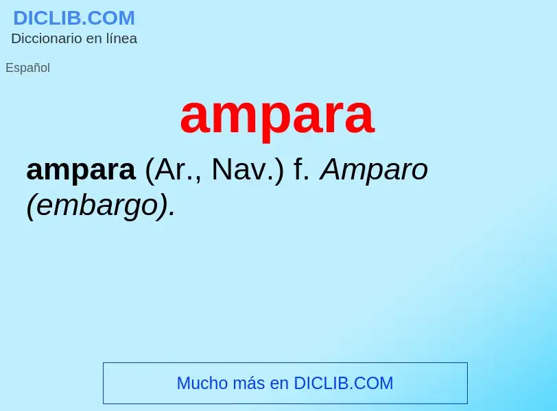 Wat is ampara - definition