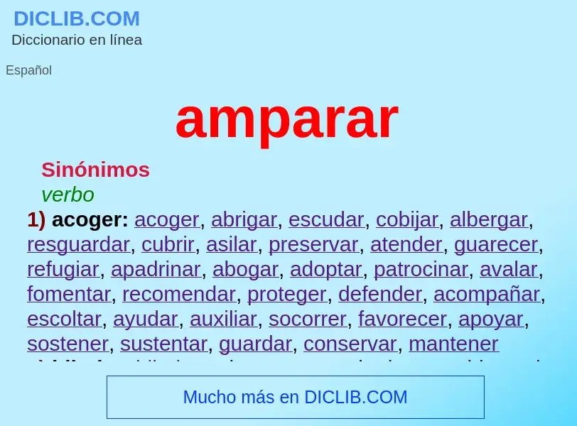 What is amparar - definition