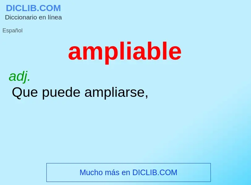 What is ampliable - definition