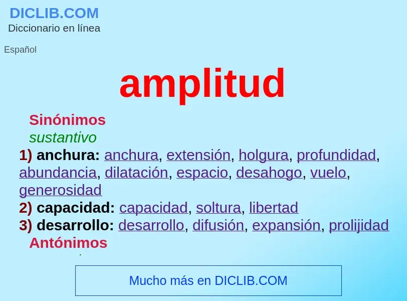 Was ist amplitud - Definition