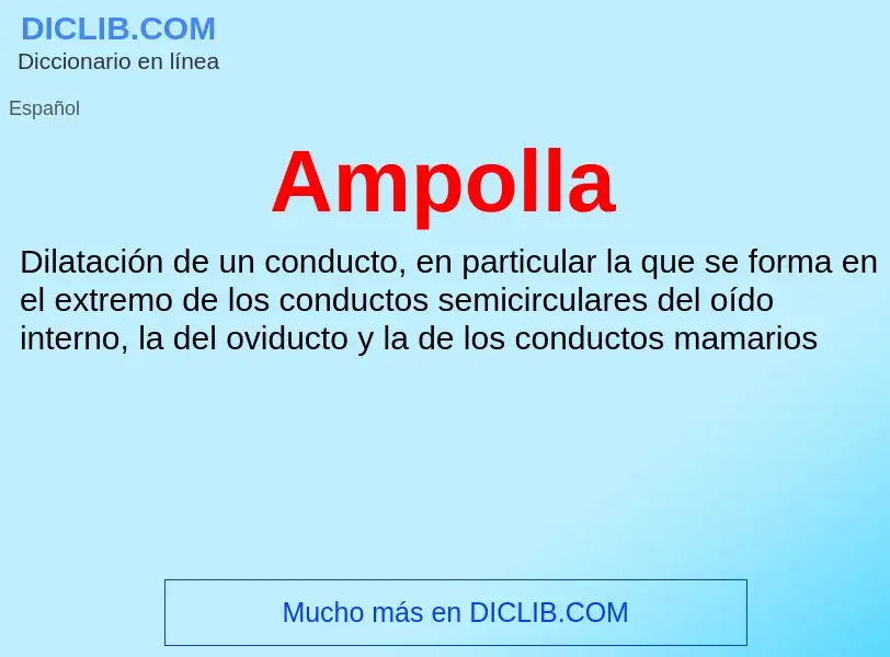 What is Ampolla - definition