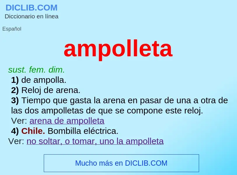 Was ist ampolleta - Definition