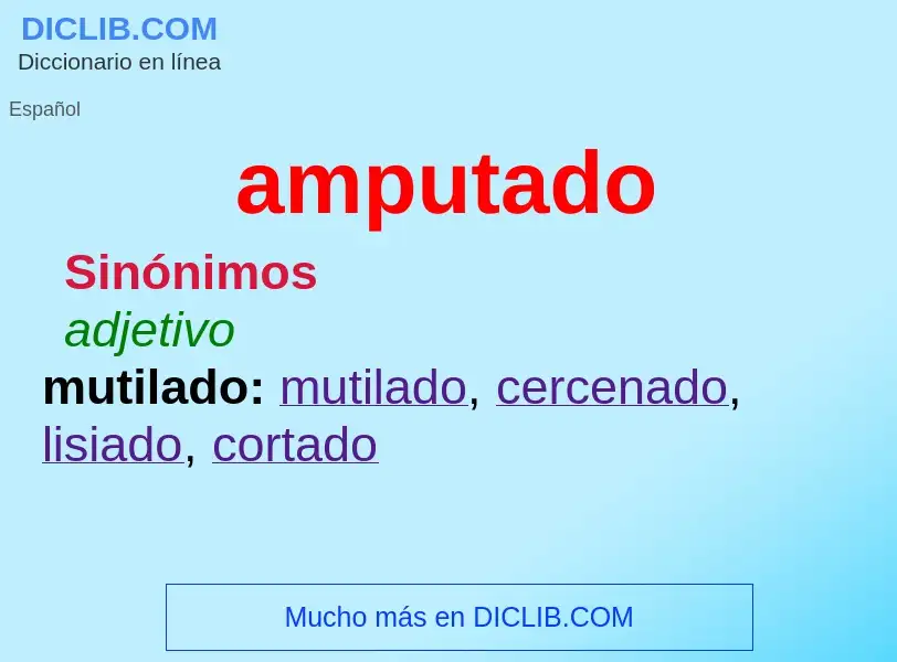 Wat is amputado - definition