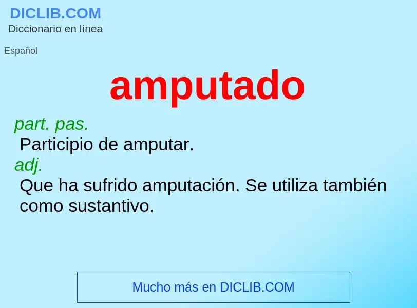 Wat is amputado - definition