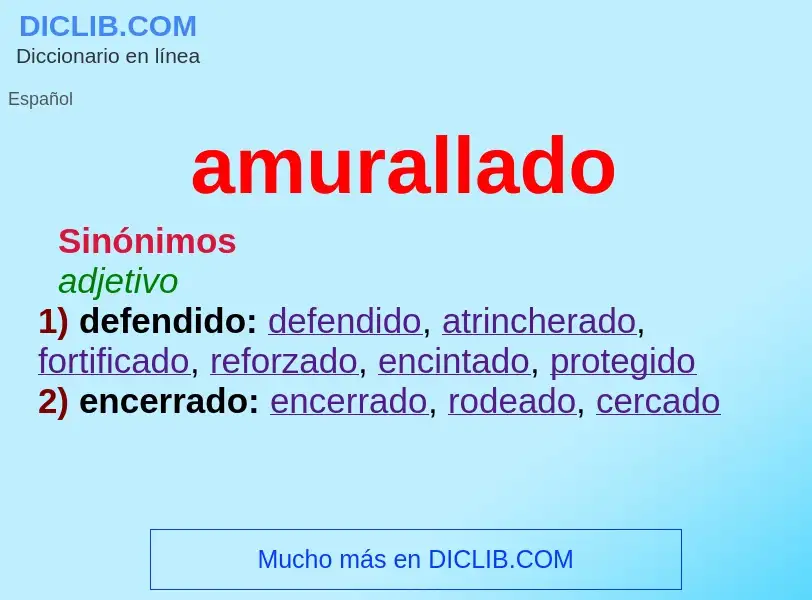 Wat is amurallado - definition