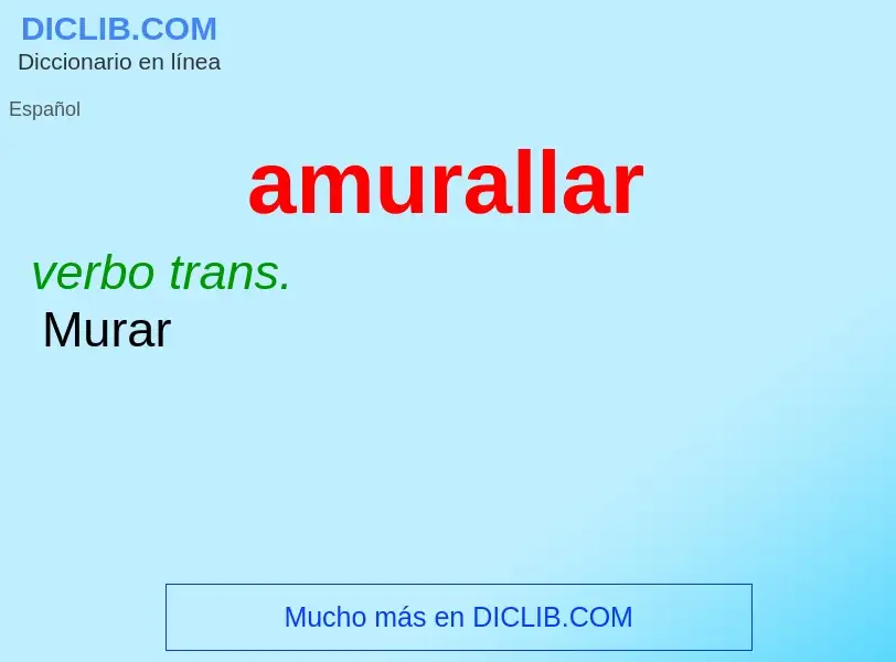 What is amurallar - meaning and definition