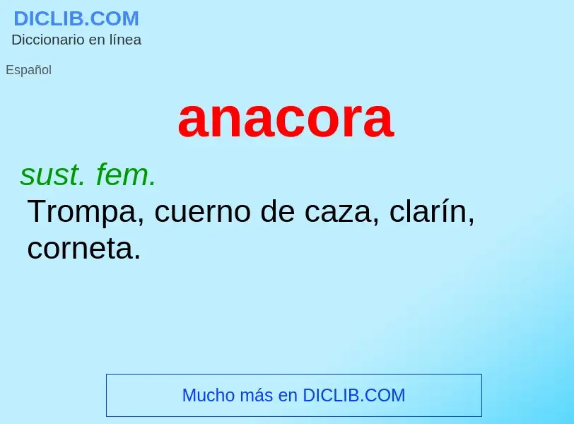 What is anacora - meaning and definition