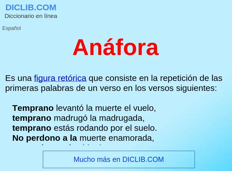 ¿Qué es Anáfora ? - significado y definición