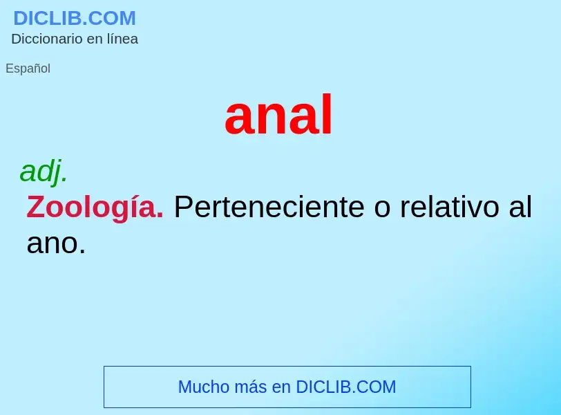 ¿Qué es anal? - significado y definición