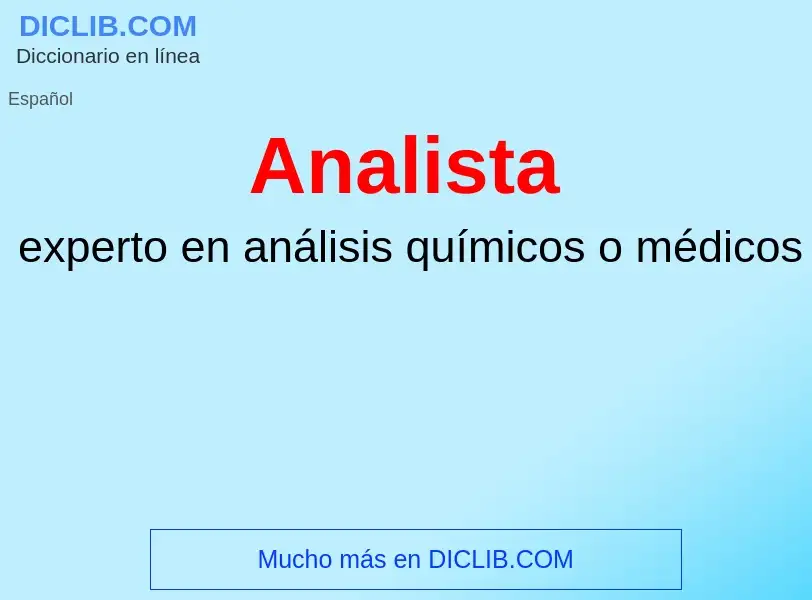 What is Analista - definition