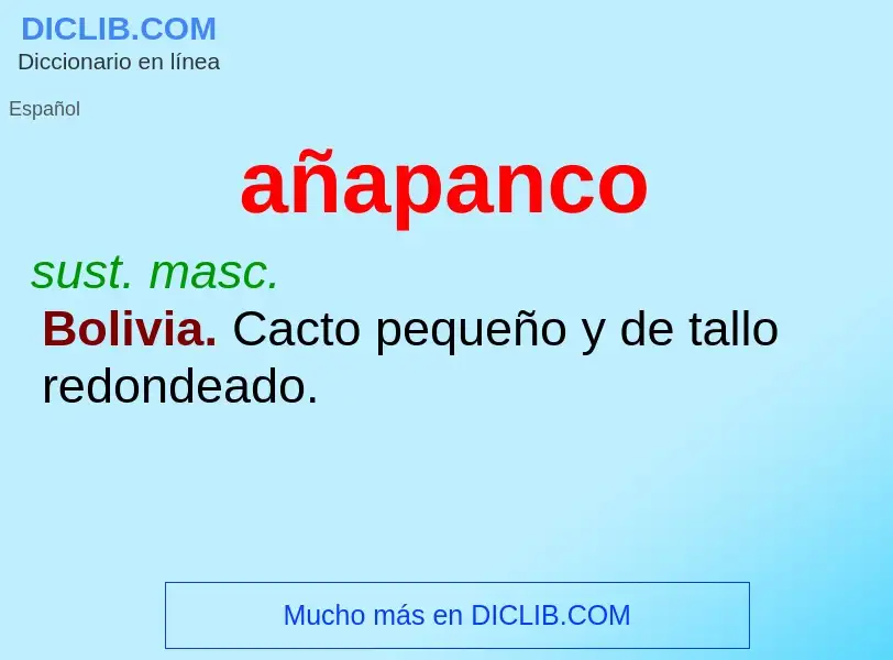 Wat is añapanco - definition