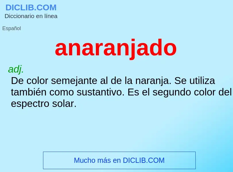 O que é anaranjado - definição, significado, conceito