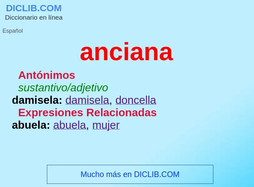 Wat is anciana - definition