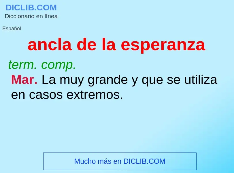 What is ancla de la esperanza - definition