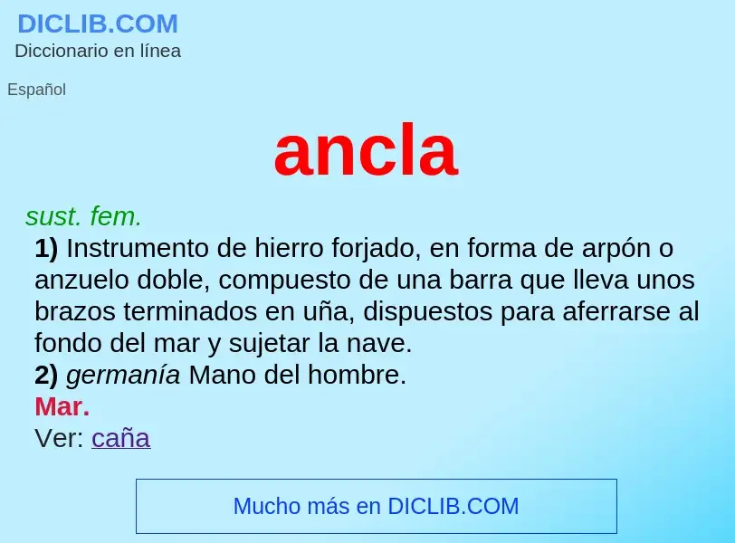 What is ancla - meaning and definition